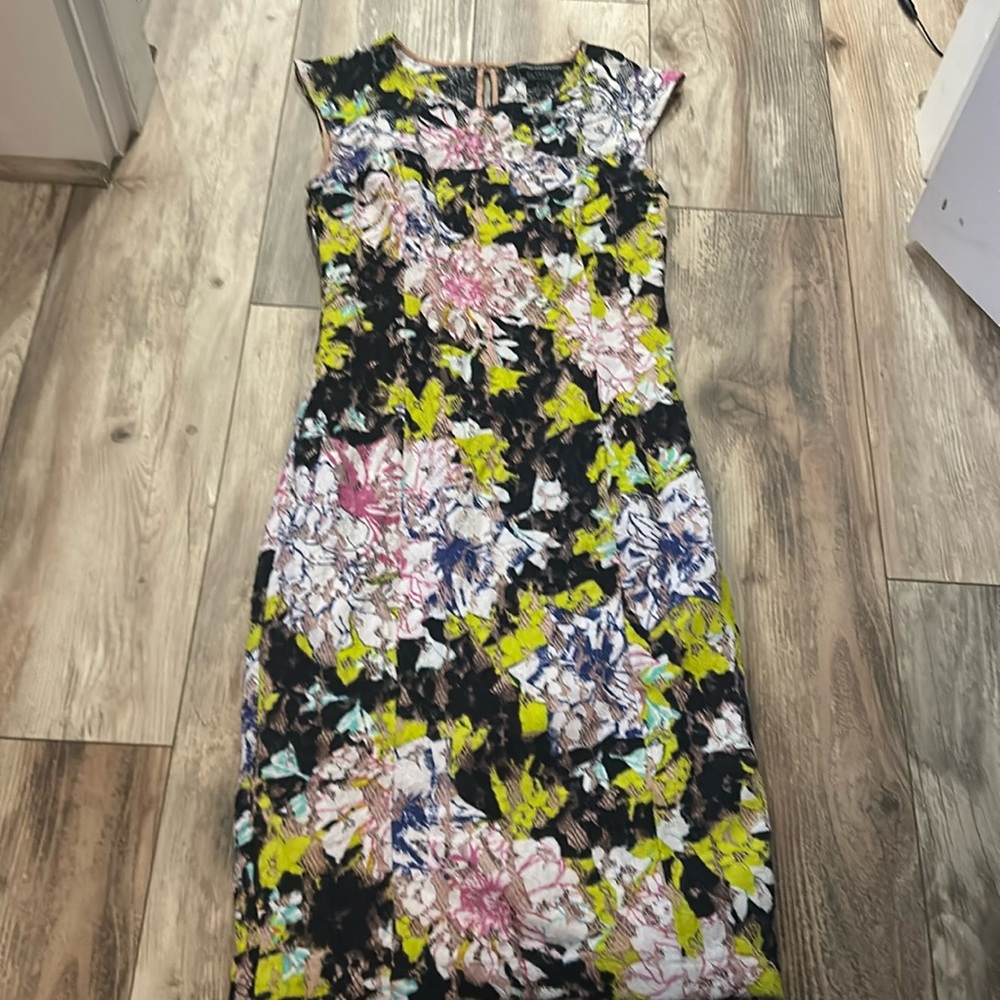 Women’s US size 4 lacy black with floral pattern